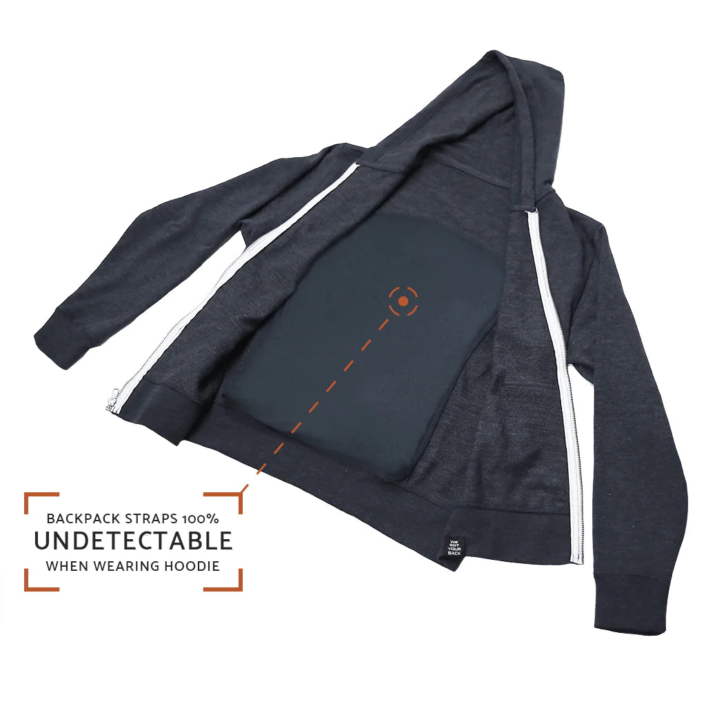 QUIKFLIP Hero Hoodie Lite Full Zip, Charcoal