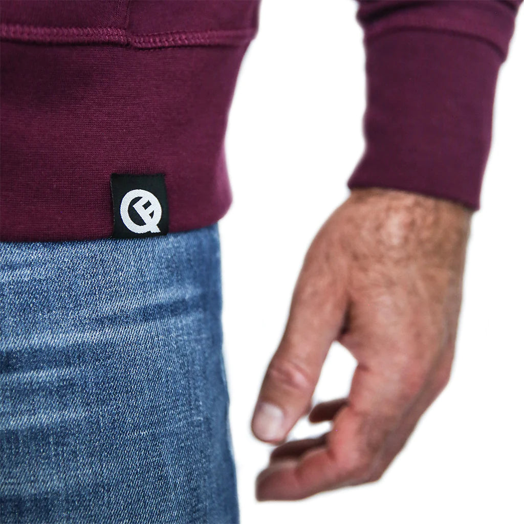 QUIKFLIP Hero Hoodie Lite Full Zip, Bordeaux