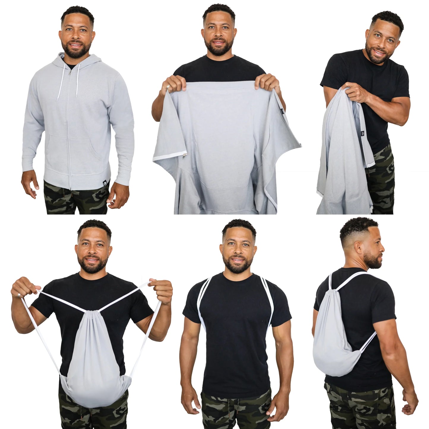 QUIKFLIP Hero Hoodie Lite Full Zip, Grey