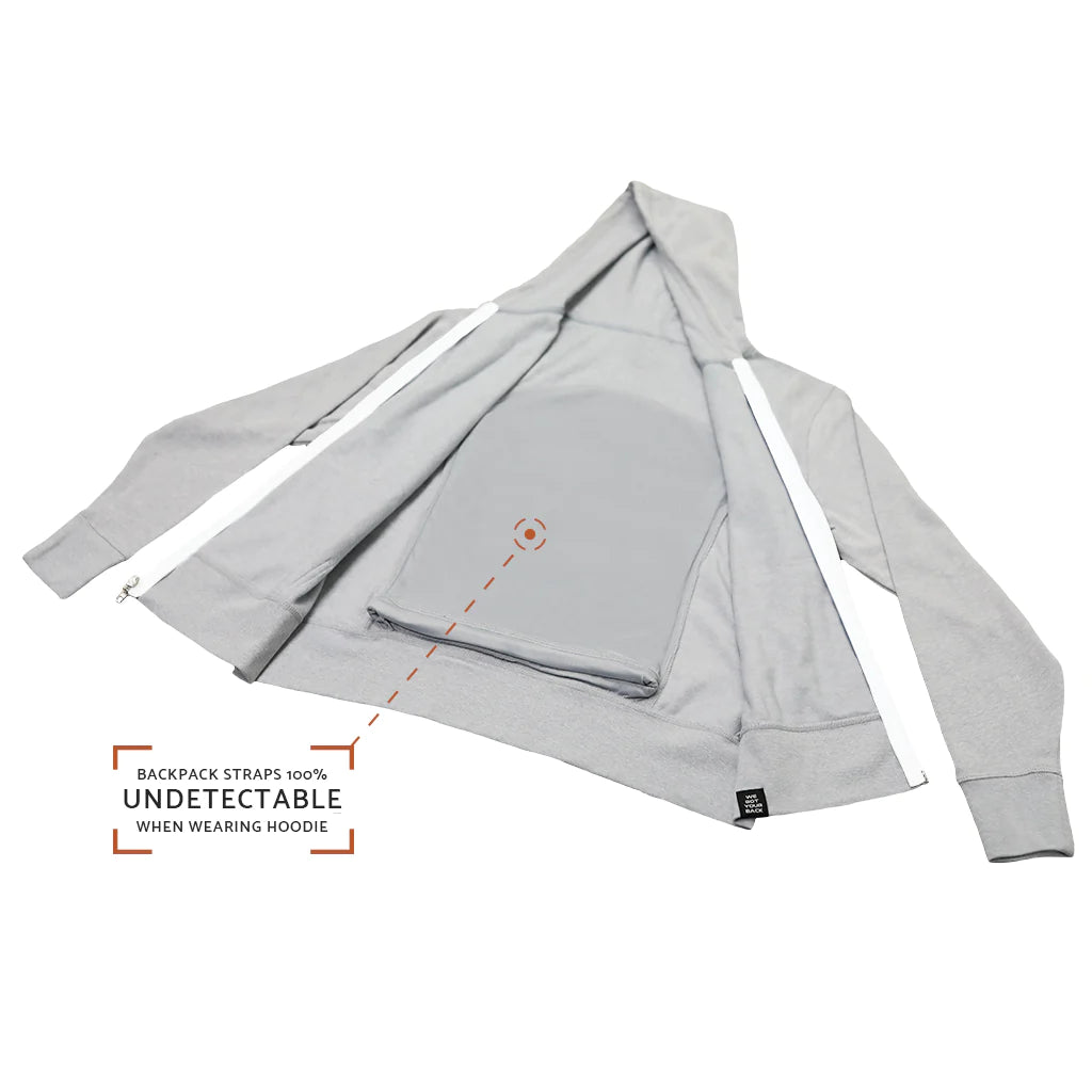 QUIKFLIP Hero Hoodie Lite Full Zip, Grey