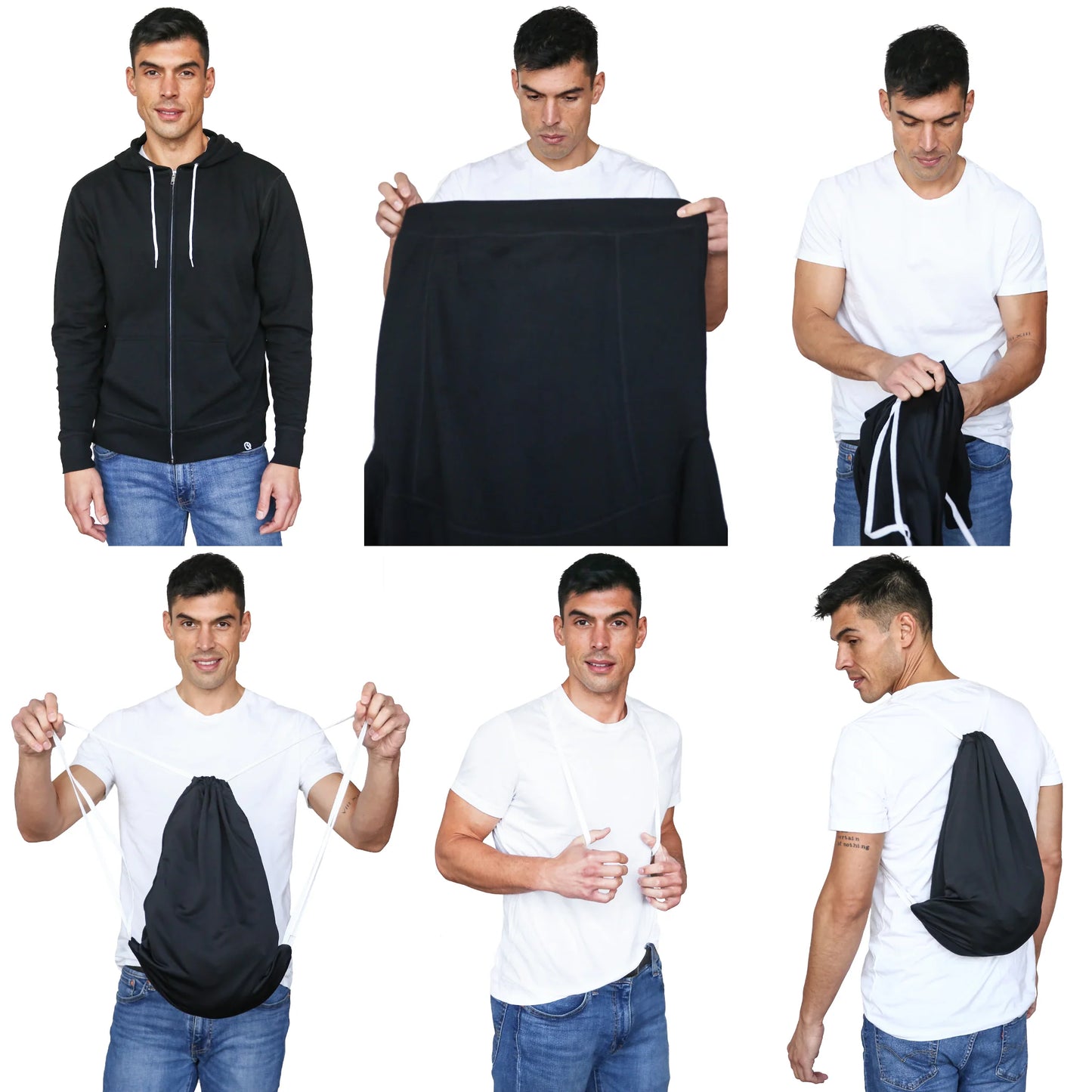 QUIKFLIP Hero Hoodie Lite Full Zip, Schwarz