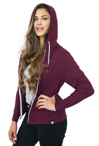 QUIKFLIP Hero Hoodie Lite Full Zip, Bordeaux