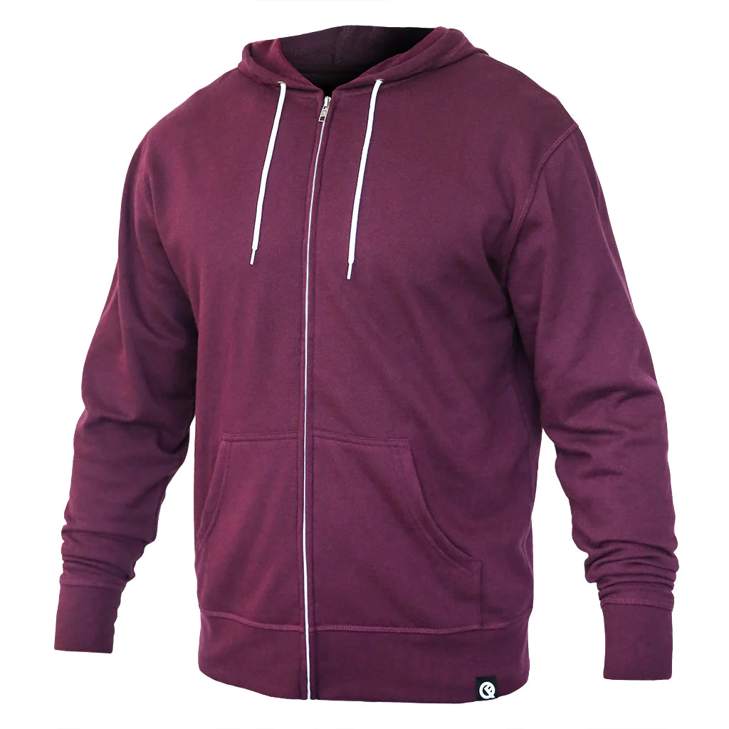 QUIKFLIP Hero Hoodie Lite Full Zip, Bordeaux