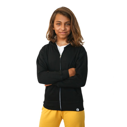 QUIKFLIP Kids Hero Hoodie Lite Full Zip, Schwarz